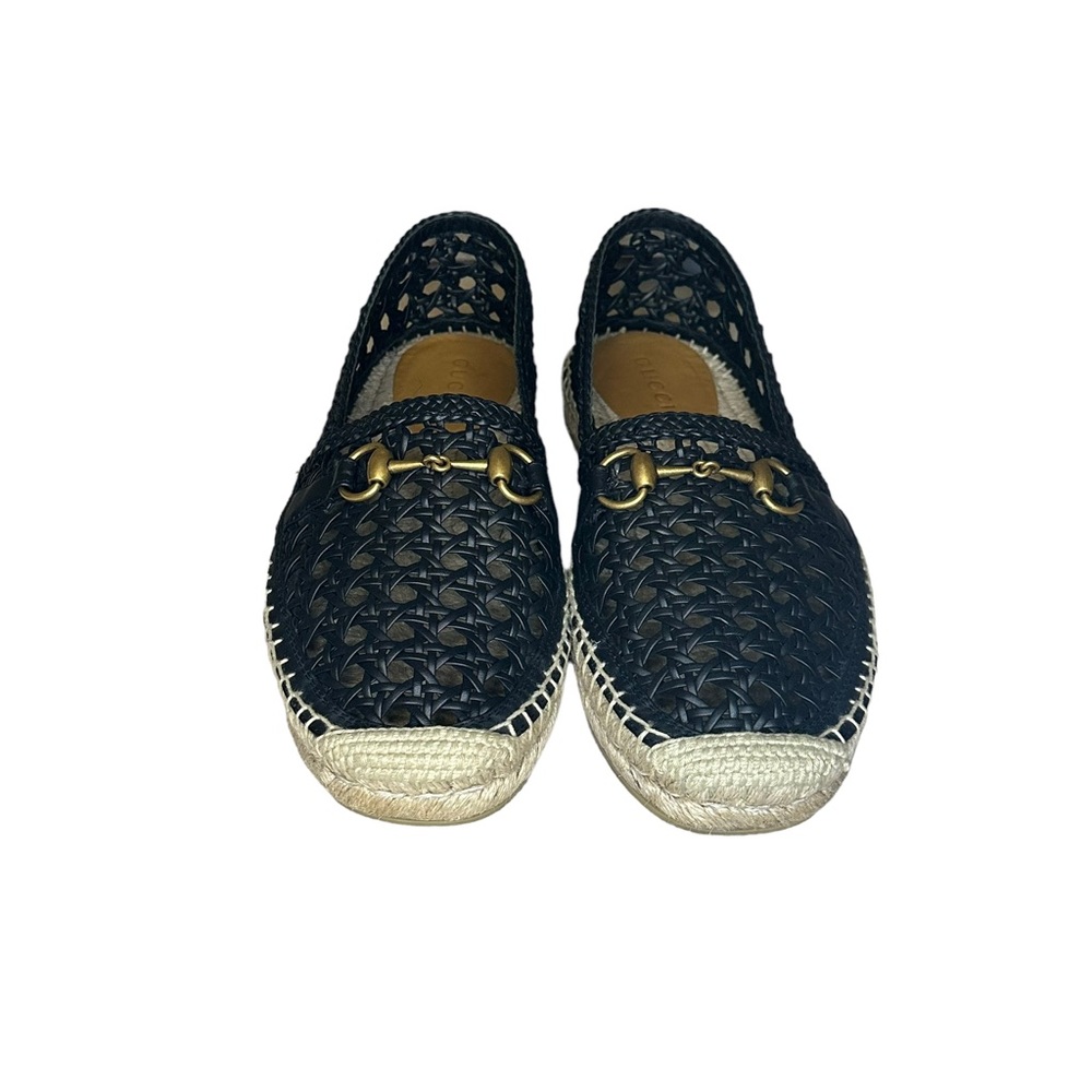 GUCCI BLACK WEAVE ESPADRILLE